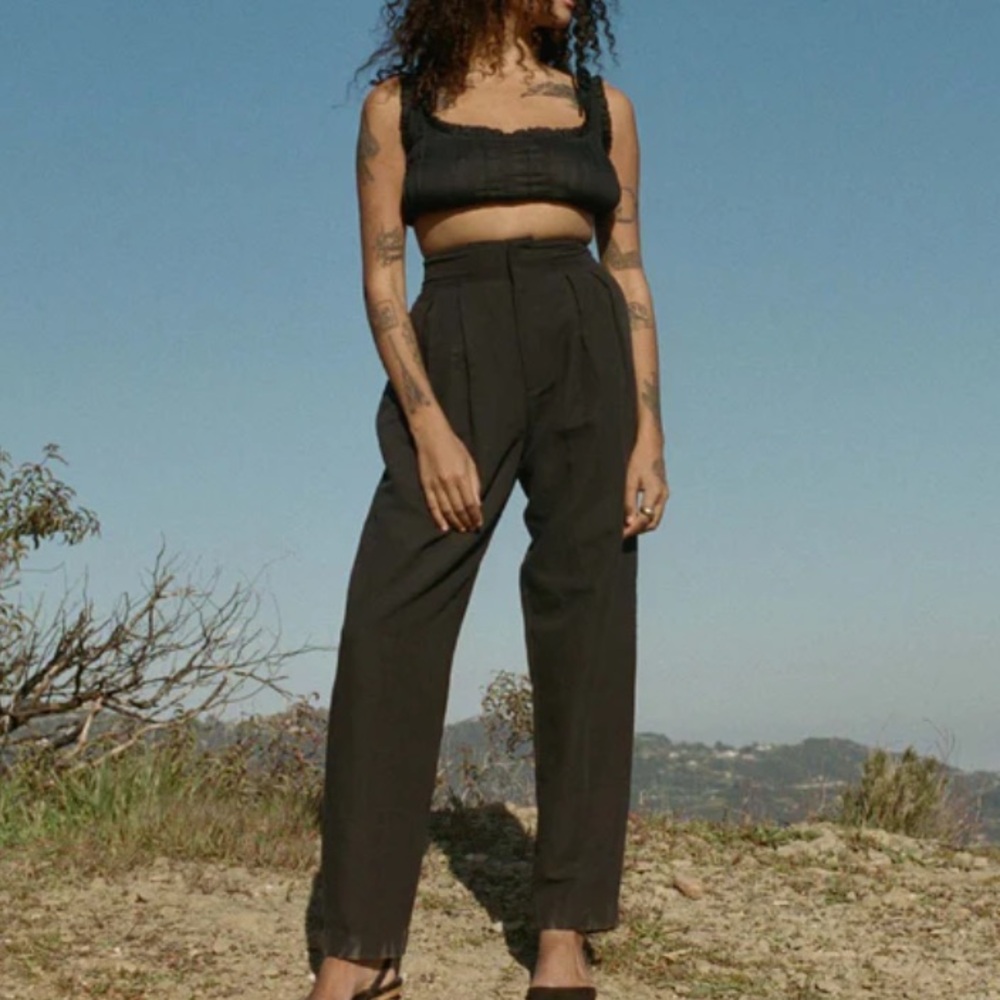 Shop Doen lourve pant black size 0